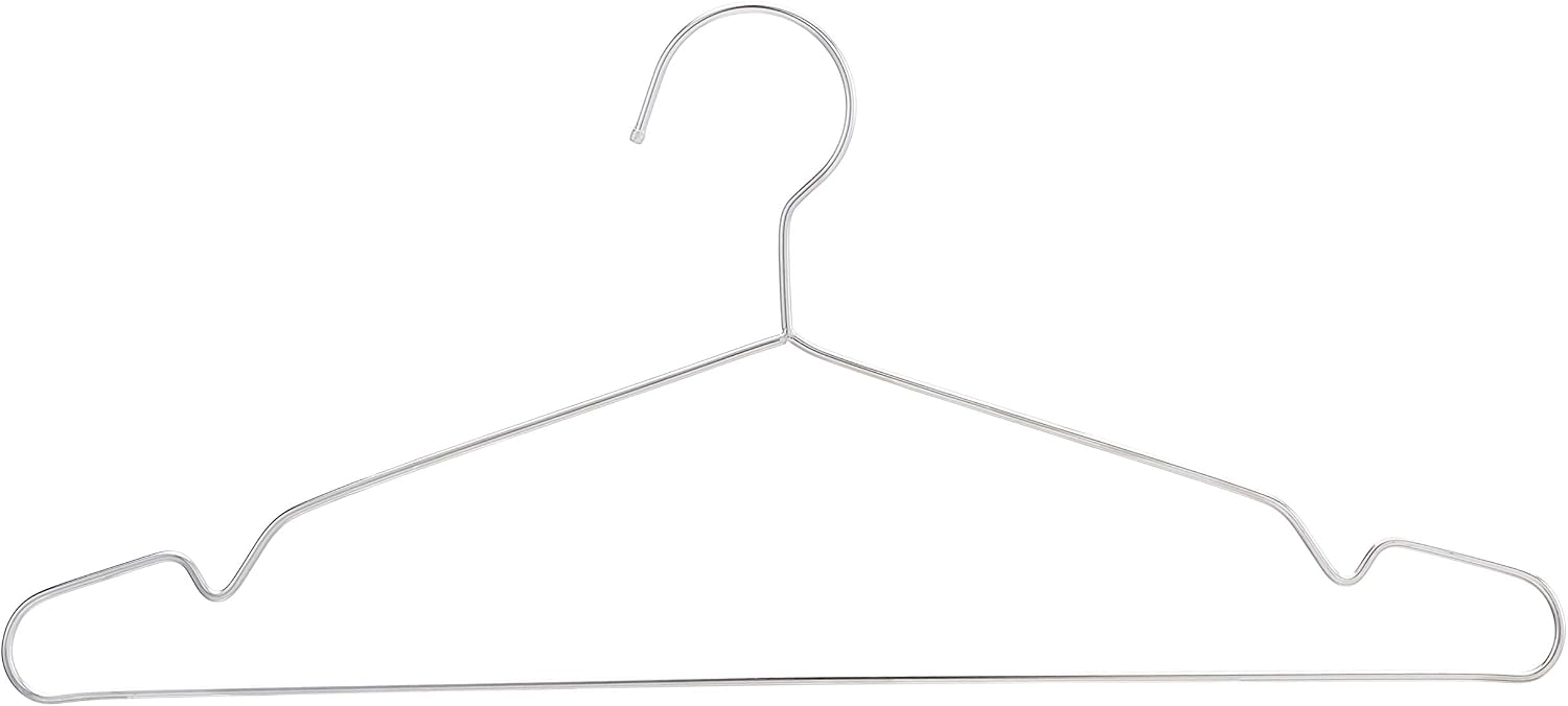 Amazon Basics Stainless Steel Clothes Hangers - Pack of 50, Chrome, 50 Pack - Image 4