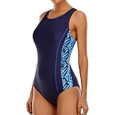 beautyin Women's One Piece Athletic Swimsuit Slimming Bathing Suit | UPF 50+, Quick Dry, Padded, Full Lined, Racerback, Modest, Swimwear for Swimming Sports Training Competition