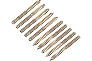 uxcell M6x70mm Hanger Bolts, 24pcs Double Ended Thread Dowel Screws for Wood Furniture Connecting