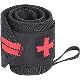 Harbinger Red Line 18-Inch Weightlifting Wrist Wraps for Men and Women (Pair)