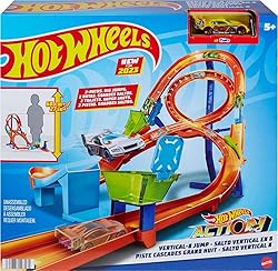 Hot Wheels Toy Car Track Set with Figure-8 Jump