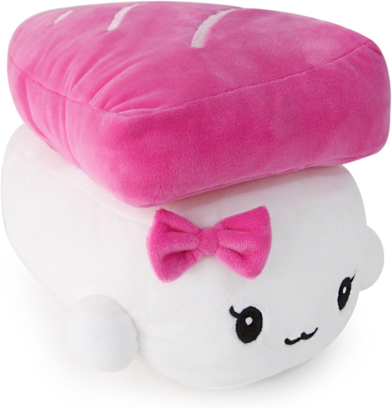 Choba Food Plush Cushion Pillow Mackerel 10.0" Medium Pink