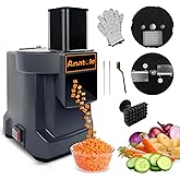 Anatole Electric Vegetable Dicer Slicer Commercial Food Processor Multifunctional Veggie Chopper Professional Heavy Duty Frui