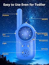 Inspireyes Walkie Talkies for Kids 2 Pack Indoor Outdoor 3 8 Blue view 5