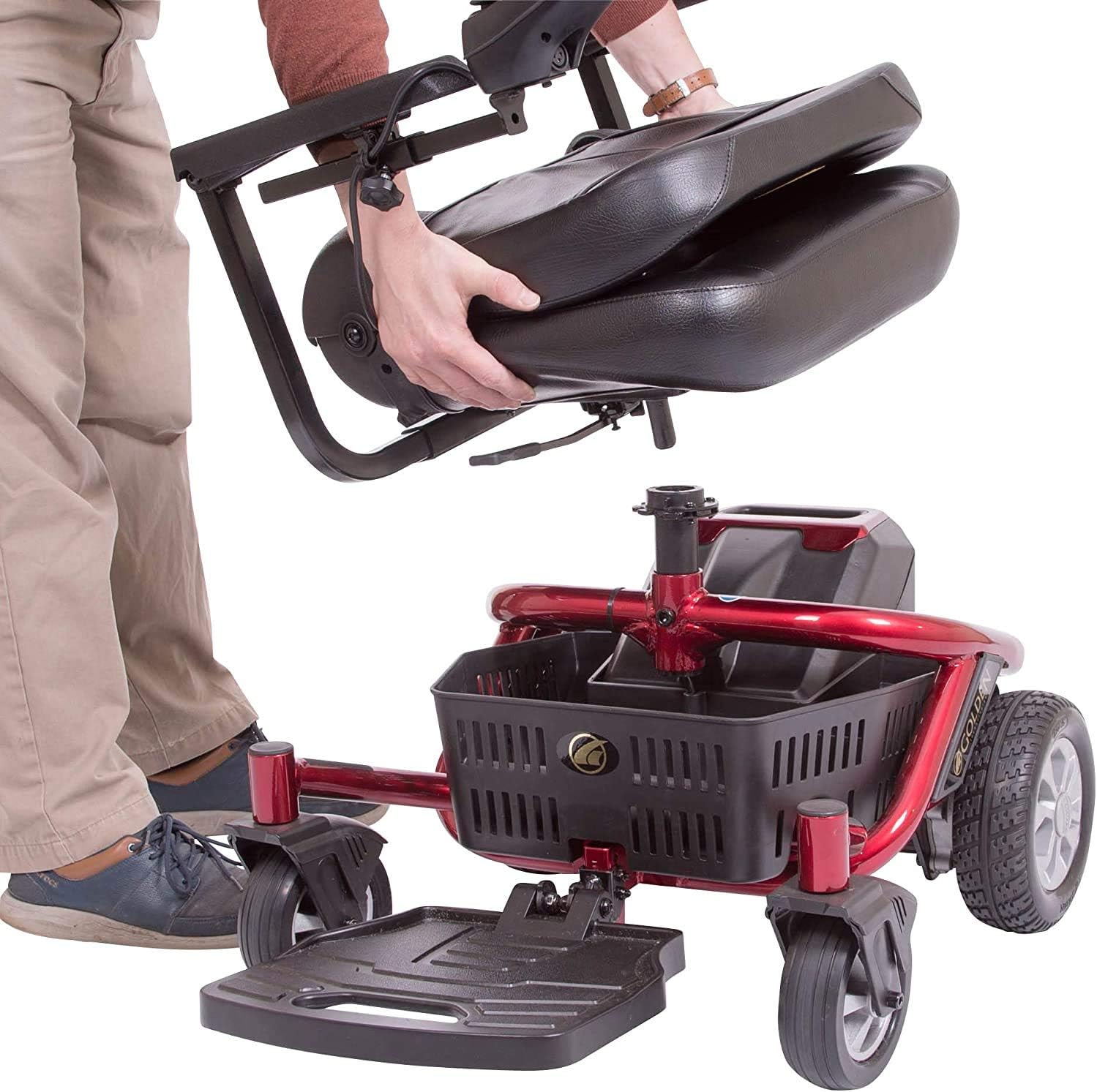 LITERIDER Envy GP162 Electric Travel Powerchair Golden Technologies Blue: Health & Personal Care