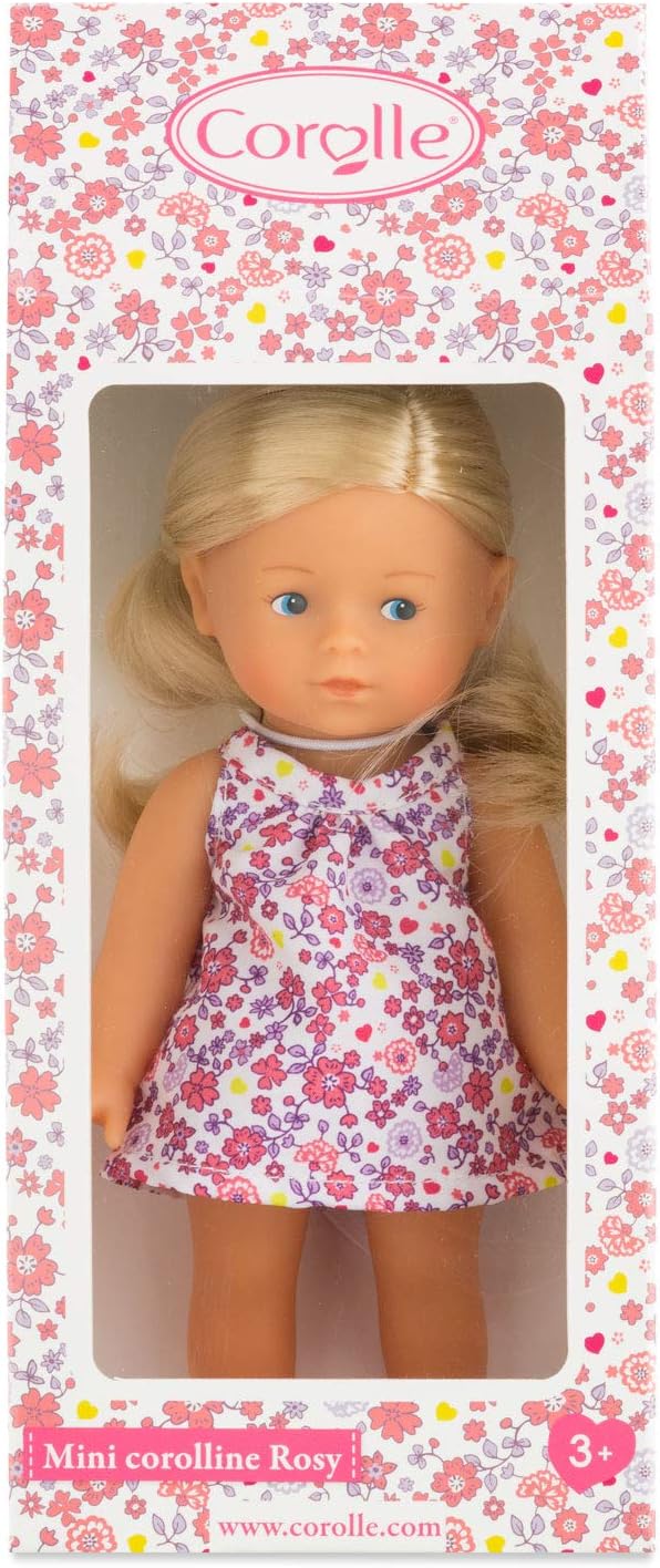 Corolle 9000240010 - Les Trendies Mini Corolline Rosy Blonde 20 cm French Doll with Charm and Vanilla Fragrance