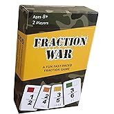 Fraction War Fun Math Game to Learn, Compare and Simplify Fractions for 2nd to 5th Grade (1 Pack) - Standard Edition