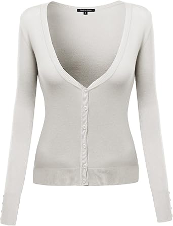 Womens white v neck cardigan Outlet