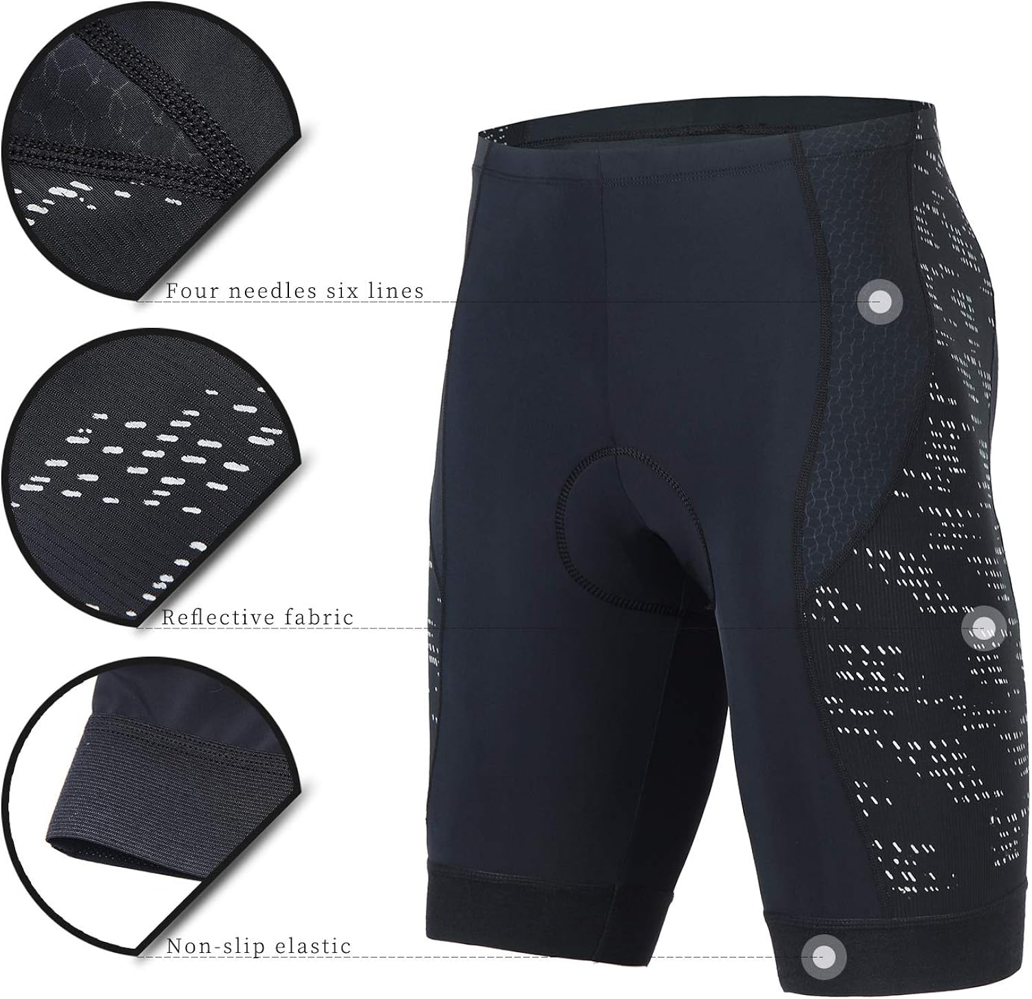 Men's Cycling Shorts Padded Bicycle Bike Pants Clothes Cycle Wear Tights: Clothing