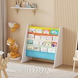Rainbow Tree 4-Tier Kids Sling Book Rack Yellow Book Shelf Easy Reach view 9