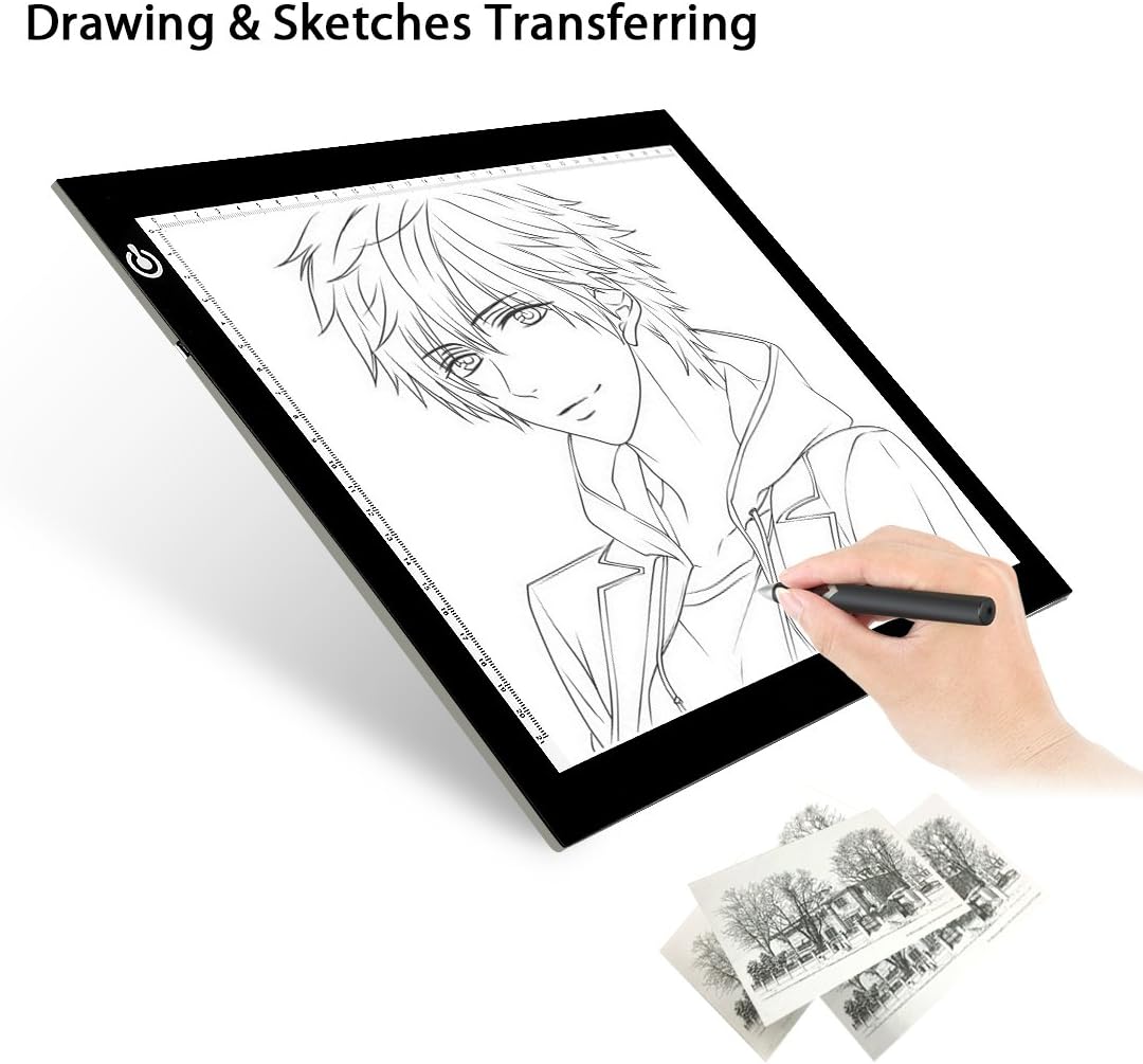 LITENERGY Portable A4 Tracing LED Copy Board Light Box, Ultra-Thin Adjustable USB Power Artcraft LED Trace Light Pad for Tattoo Drawing, Streaming, Sketching, Animation, Stenciling