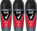 Sure Antiperspirant Roll On Original 48H Sweat Odour Protection Men 50ml Pack