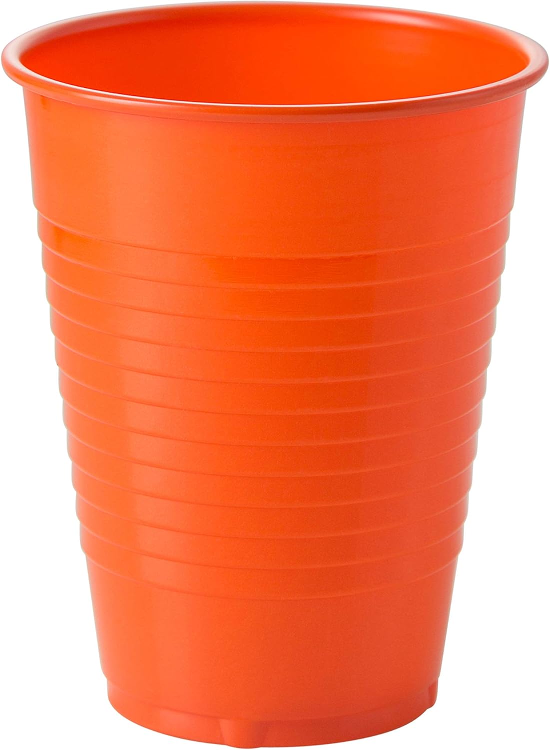 Exquisite 12 oz Orange Plastic Cups II 50 Count Bulk Pack