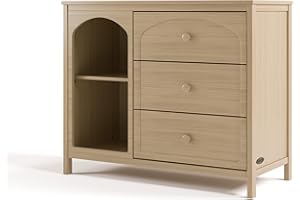 Graco Olivia 3 Drawer Combo Dresser (Driftwood) – GREENGUARD Gold Certified Baby Dresser, Kids Bedroom Storage Organizer, Interlocking Drawer System, Anti-Tip Kit Included