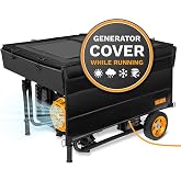 IGAN Generator Covers While Running for most 3500w-12000w Generators - Ultra Heavy Duty Generator Covers for Outside - Portable Waterproof Generator Cover, Generator Enclosure Outdoor, Black