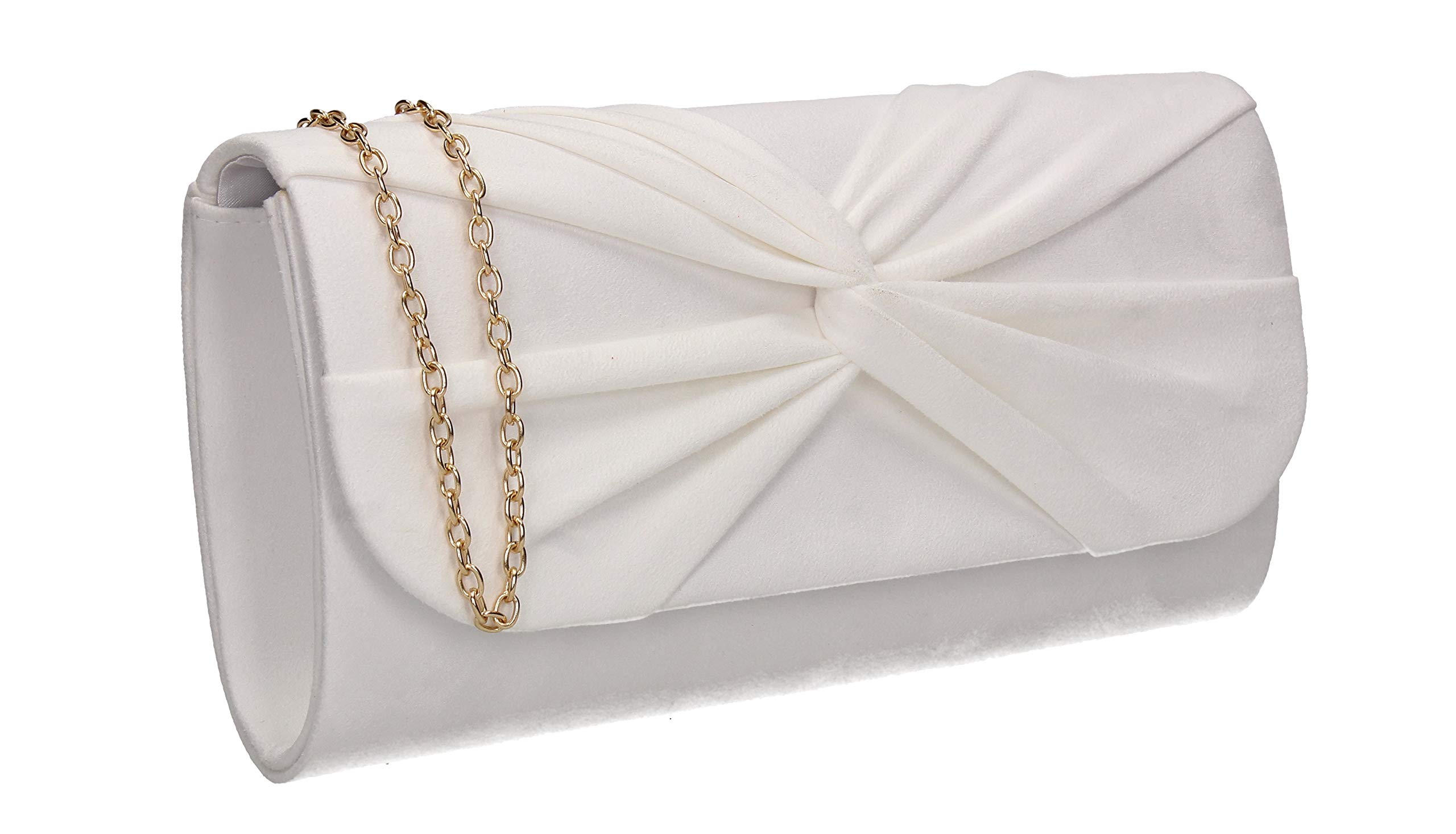 Swankyswans Women's Louise Clutch Bag, White, One Size