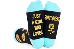 Zmart Funny Crazy Socks for Women Teen Girls, Sunflower Socks Gifts for Plant Lovers Garden Gifts for Nature Lovers