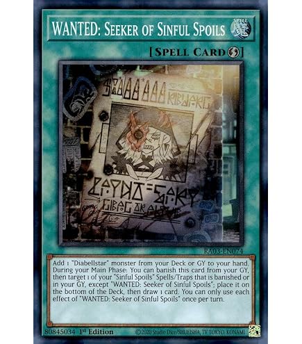 yugioh sinful spoils deck Yu-Gi-Oh!'s new Diabellstar archetype could flip the TCG's meta upside-down