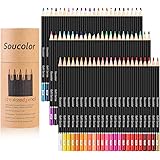 Soucolor 72-Color Colored Pencils for Adult Coloring Books, Soft Core, Artist Sketching Drawing Pencils Art Craft Supplies, C
