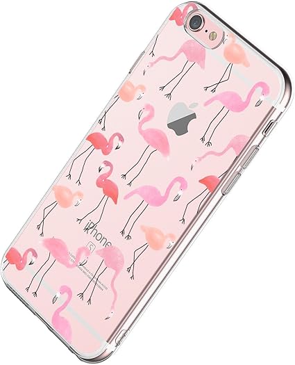 Amazon Iphone6s ケース Iphone6 ケース Offay 衝撃吸収 擦り傷防止 かわいい パターン トレンディ 軽量 ソフト Tpu シリコン 柔らかな 透明 クリア 保護カバー フラミンゴ ケース カバー 通販