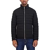 Nautica Men's Reversible Quilted Puffer Jacket –Midweight Mechanical Stretch Winter Coat