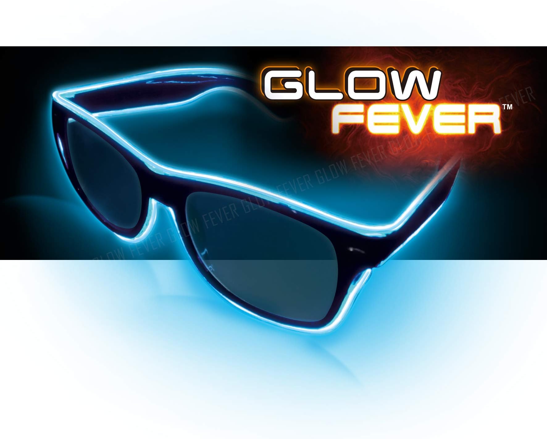Glow Fever Light up Neon Rave Glasses Glow Flashing Sunglasses Light Up DJ Costume Birthday Favors Glow Party Supplies Halloween Decor, Blue