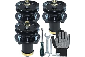 NIDAIFEI 3 Pack Greased 539131898 Spindle Assembly with 532173435 Spindle Pulley Replaces Husqvarna 539131898 Spindle Assembly for Husqvarna TS354D, TS354XD, TS354X, TS 354XD, Z 248F Lawn Tractors