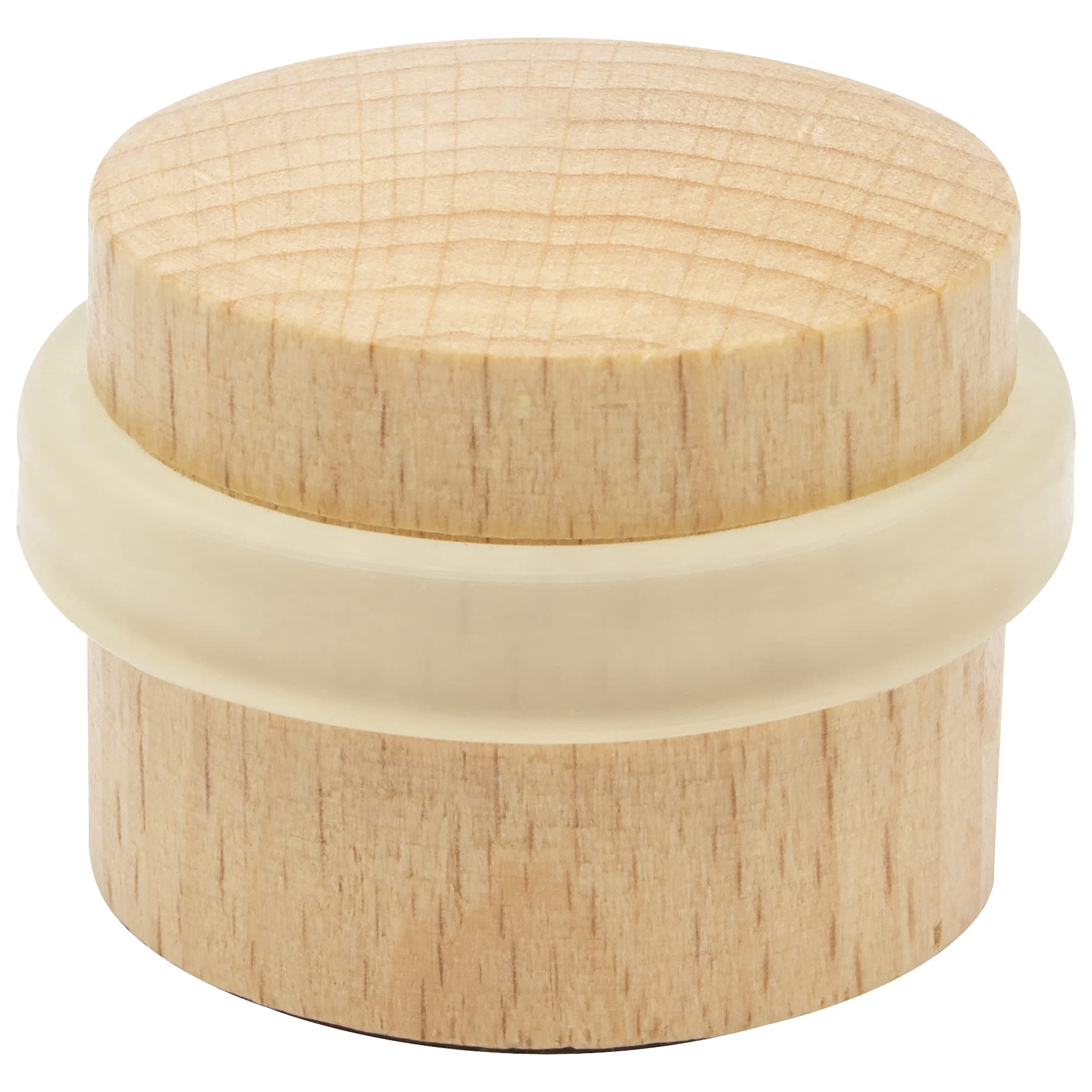 Wagner Doorstop Wood - Ø 32 x 40 mm, self-Adhesive Buffer Made of Solid Beech Wood + Thermostatic Rubber, to be glued on Floors, Removable Without Residue - 15509611