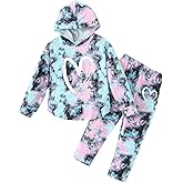 Afsmlys Kid Toddler Girl Clothes Tie Dye Hoodie Sweatshirt Little Girls Fall Pullover Hooded Pant Outfits Set