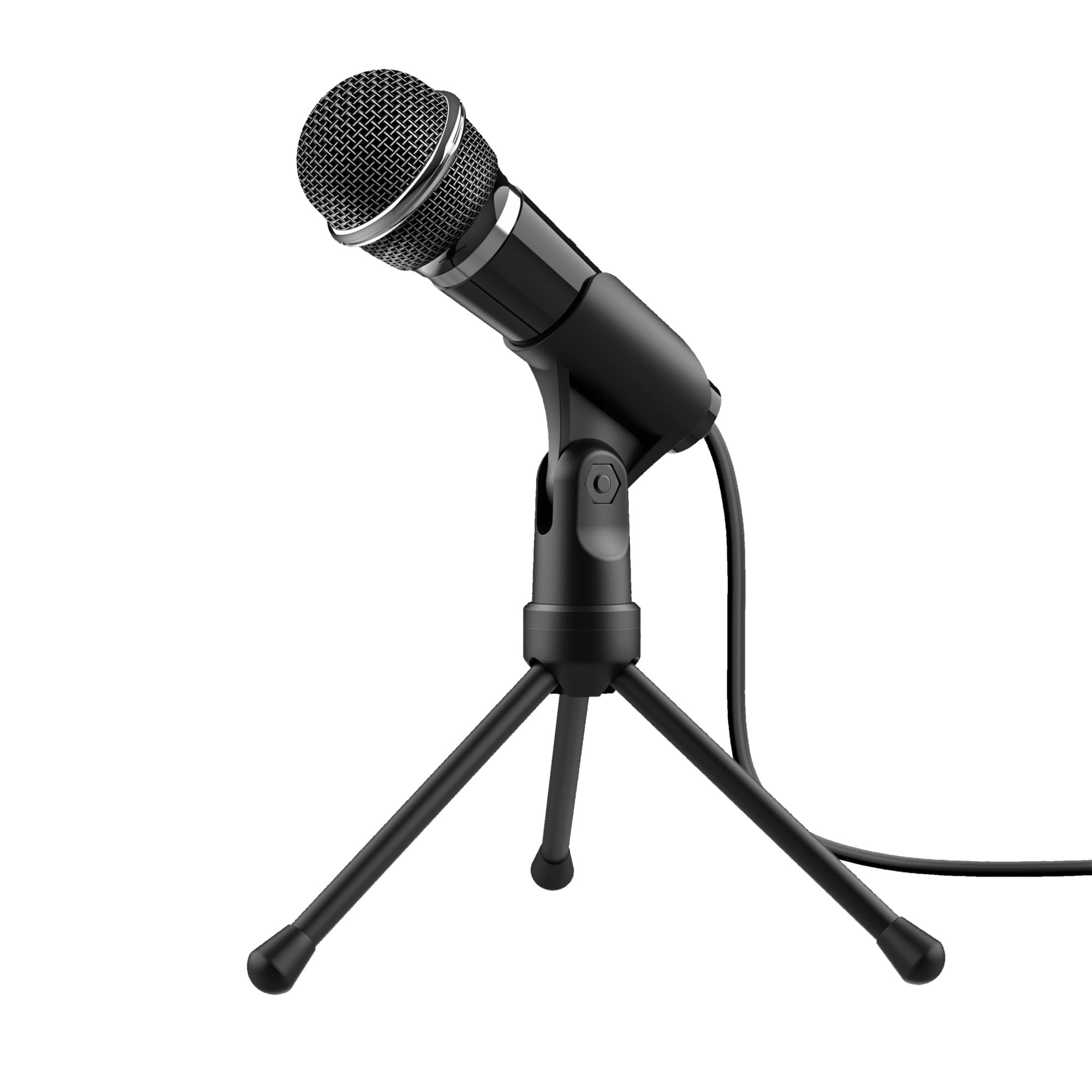 Trust Starzz Microphone and Stand for PC and Laptop with 3.5 mm Plug, Black