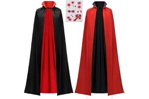 JOYIN Adult Child Unisex Vampire Costume Accessories Halloween Vampire Cape for Transylvania Dracula Theme Party