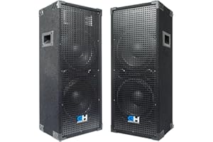 Grindhouse Speakers - GH210L-Pair - Pair of Passive Dual 10 Inch 2-Way PA/DJ Loudspeaker Cabinets - 1050 Watt each Full Range PA/DJ Band Live Sound Speaker