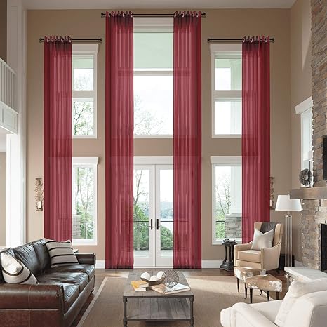 cololeaf cortinas de gasa extra largas y anchas con ojales para sala de estar dormitorio pasillo puerta de patio