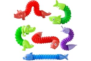 LIMPSKYS Limskys Pop Tubes - Animal Fidget Toys, Sensory Toys for Toddlers 1-3, Party Favors for Kids 3-8