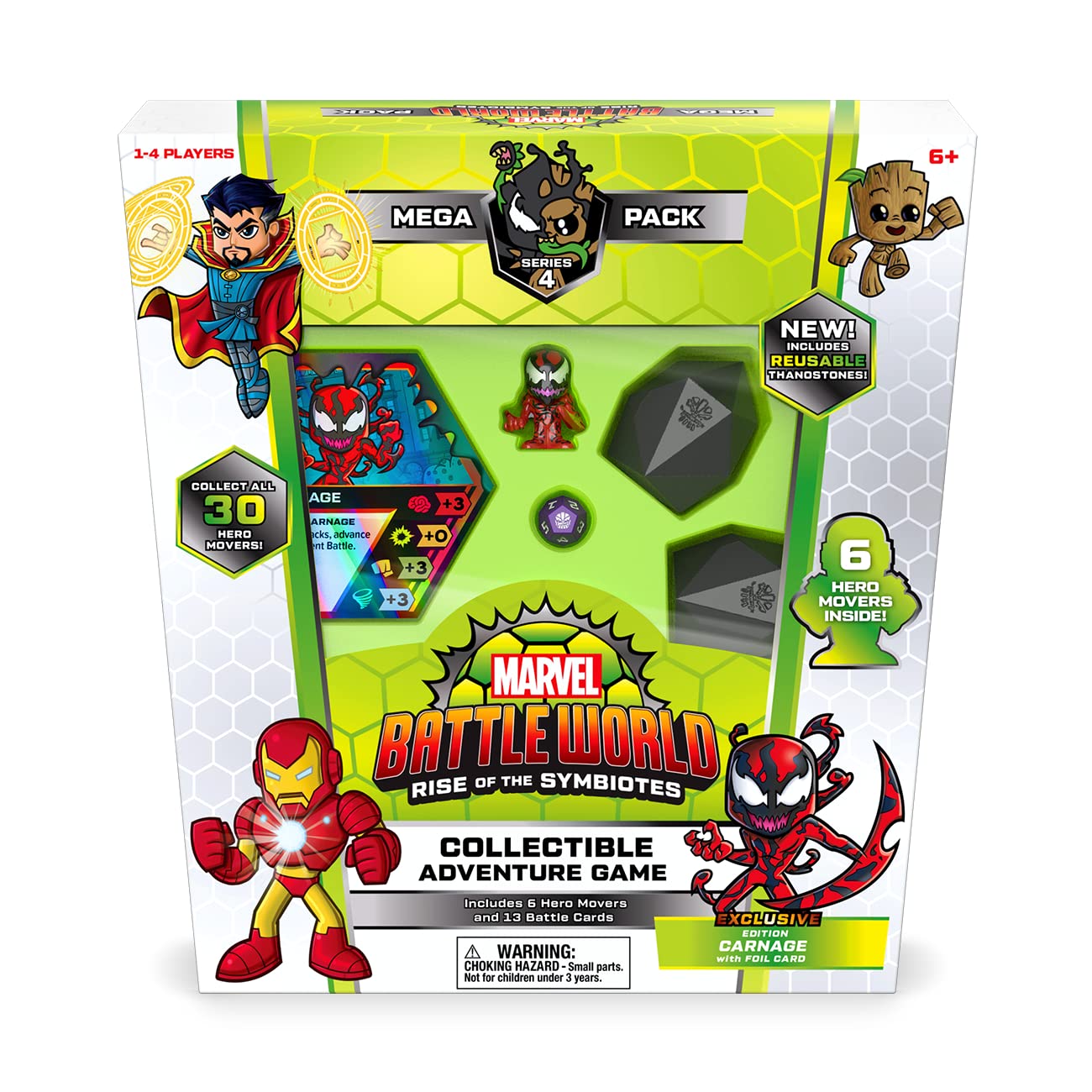 FUNKO GAMES Marvel Battleworld: Series 4 Mega Pack - (Includes 5 Hero Collectables + 1 Exclusive + 13 Battle Cards) - Ideal for Ages 6+