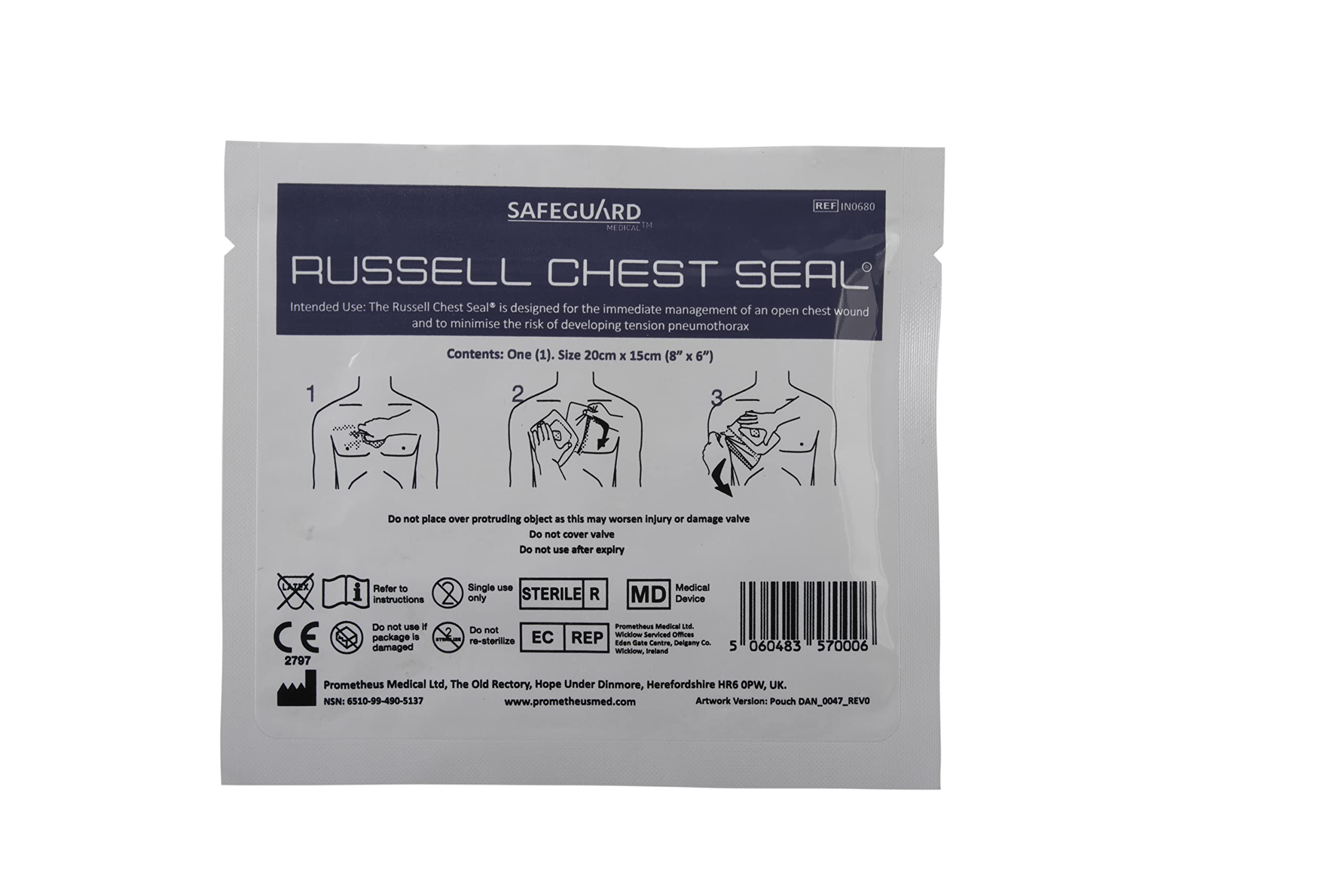 St John Ambulance F00073 Russell Chest Seal