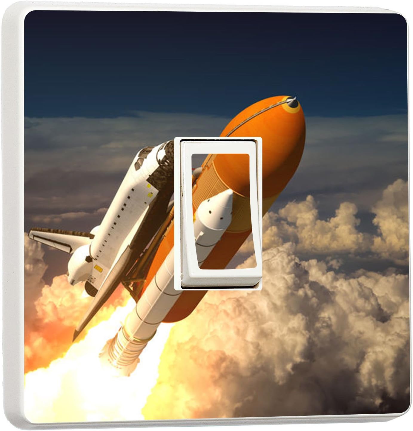 Cape caniaveral challenger space shuttle launch light switch sticker (31531124)