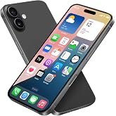 Dummy Fake Phone Model, Looks Like The RealPhone Compatible withPhone 16 Pro Max, for Cellphone Store Display or Send a ToyPhone for Kids (16,Black,The Screen is Printed with Patterns)