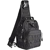 LBlanco Tactical Shoulder Sling Bag Small Outdoor Chest Pack Backpack for Men Traveling, Trekking, Camping, Sling Backpack