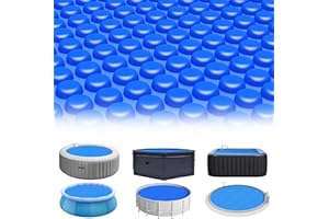 KETNET Solar Pool Cover 6 Ft Round Solar Blanket for Above Ground Inground Pools, Hot Tub SPA Bubble Wrap Pool Cover Protector, 12 Mil Circle Thermal Covers Floating Blanket Mat for Swimming Pools