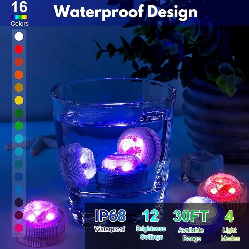 Aufblasbarer LED Leuchtender Wasserball,2 Stück Schwimmende Poolbeleuchtung,Led Kugelleuchte,Wasserball Aufblasbar,Strandball,Pool Spielzeug,für Sommeraktivitäten im Freien,Wasserspiele