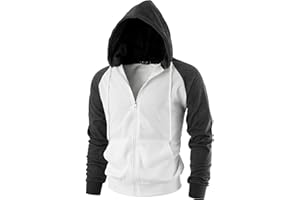 GIVON Men's Zip Up Hoodie Lightweight Baseball Raglan Hooded Sweatshirt