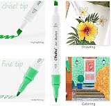 Ohuhu 48 Color Alcohol Markers Double-Tipped Chisel & Bullet Set view 3