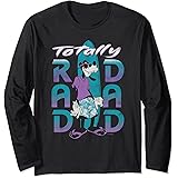 Disney Goofy Totally Rad Dad Father’s Day Surfing Distressed Long Sleeve T-Shirt