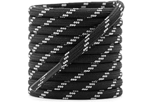 DELELE Round Work Boot Laces: Heavy Duty Hiking Shoe Laces for Boots 2 Pair