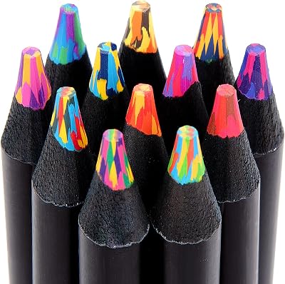 Maqhpu Rainbow Pencils 12 Color Set Kids Art Supplies for Girls
