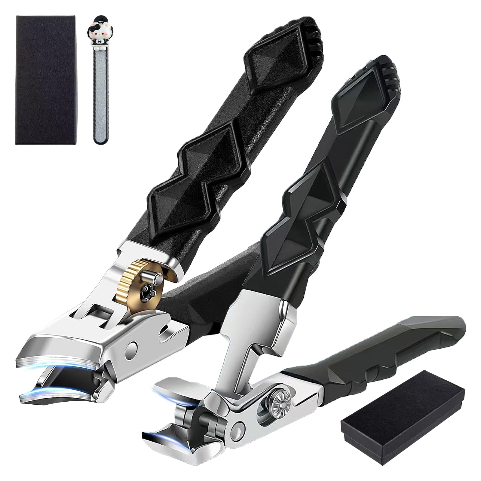 Photo 1 of (1SET) 2025 New Orthoclip Toe Nail Clippers?New Ultra Sharp Stainless Steel Wide Jaw Opening Anti-Splash Slanted Nail Clippers of Oblique and Flat Mouth,Thick Nails, Fingernails & Toenails