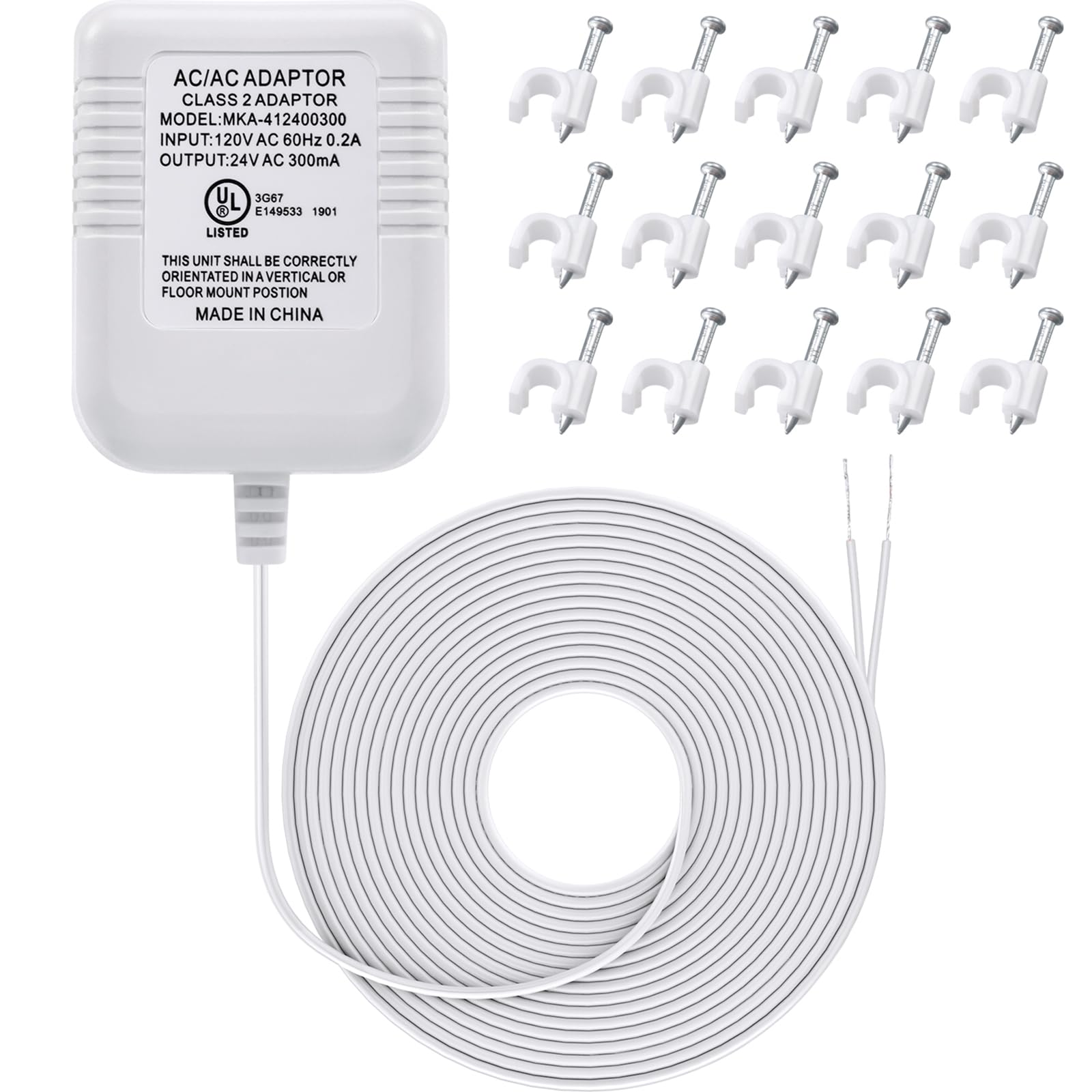 Photo 1 of Hotop 24 Volt C Wire Adapter for Smart Thermostat, UL Listed 16.5ft Long Power Connector C Wire for All Versions of Smart Thermostat Compatible with Nest/Honeywell/Ecobee/Wyze
