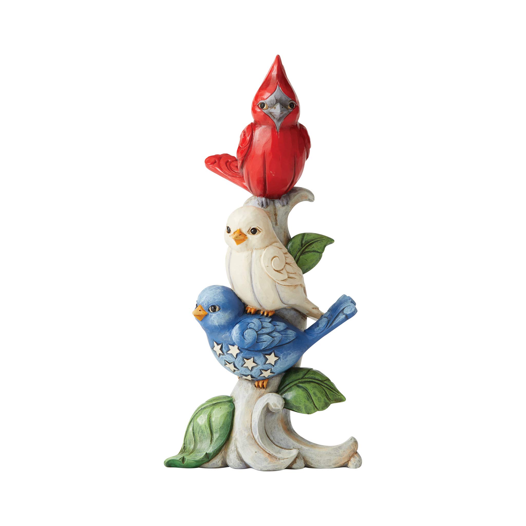Enesco Jim Shore Patriotic Stacked Birds Figurine 6006441 New