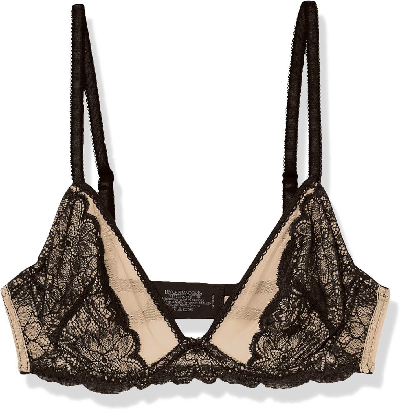 Lily of France Womens Triangle Unlined Underwire Bra 2177002 at Amazon